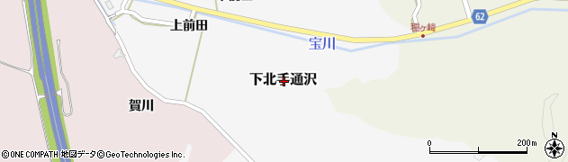 秋田県秋田市下北手通沢周辺の地図