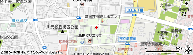 秋田中央交通株式会社　事業部周辺の地図