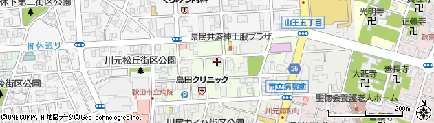 秋田中央交通株式会社　営業部・乗合バス部門周辺の地図