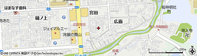 秋田県秋田市広面（広面）周辺の地図