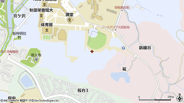〒010-0058 秋田県秋田市下北手桜の地図