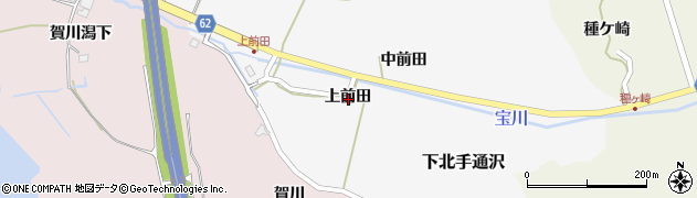 秋田県秋田市下北手通沢上前田周辺の地図