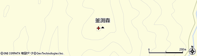 釜渕森周辺の地図