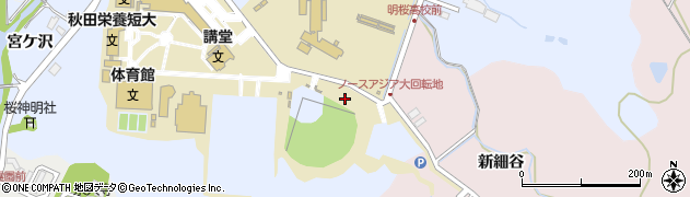 秋田県秋田市下北手桜新桜谷地周辺の地図