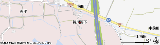 秋田県秋田市下北手柳館（賀川潟下）周辺の地図