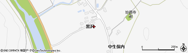 秋田県仙北市田沢湖生保内黒沢周辺の地図