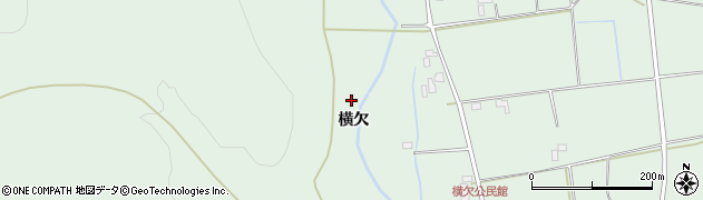 岩手県雫石町（岩手郡）上野（横欠）周辺の地図