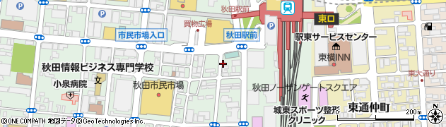 油そば専門店 歌志軒 秋田駅前店周辺の地図