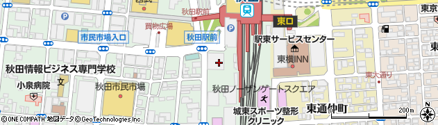 秋田県秋田市中通7丁目周辺の地図