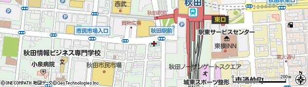 ホテルアルファ－ワン秋田周辺の地図