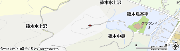 岩手県滝沢市篠木館が沢周辺の地図