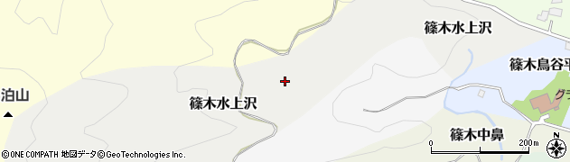 岩手県滝沢市篠木水上沢周辺の地図