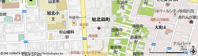 秋田県秋田市旭北錦町3周辺の地図