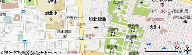 秋田県秋田市旭北錦町周辺の地図