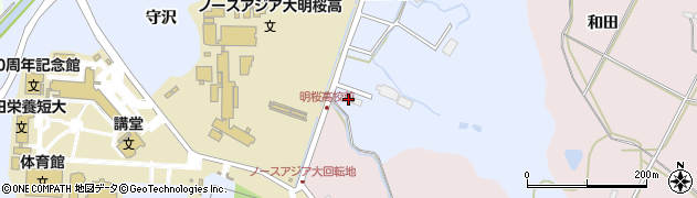 秋田県秋田市下北手桜桜谷地75周辺の地図