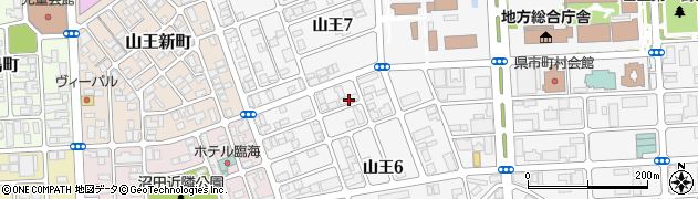 秋田ヤクルト販売株式会社　山王センター周辺の地図