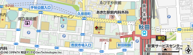 秋田西武外商部周辺の地図