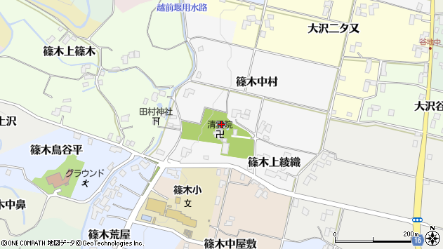 〒020-0721 岩手県滝沢市篠木中村の地図