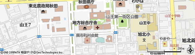 秋田県警察本部周辺の地図