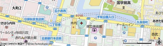 秋田キャッスルホテル周辺の地図