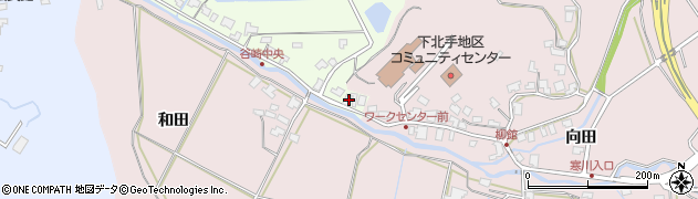 秋田県秋田市下北手松崎谷崎141周辺の地図
