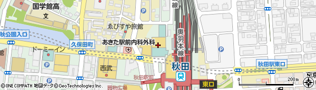 株式会社秋田ステーションビル・アルス館１Ｆ　スーツセレクト秋田ＡＬＳ周辺の地図