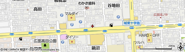 秋田県秋田市広面谷地田89周辺の地図