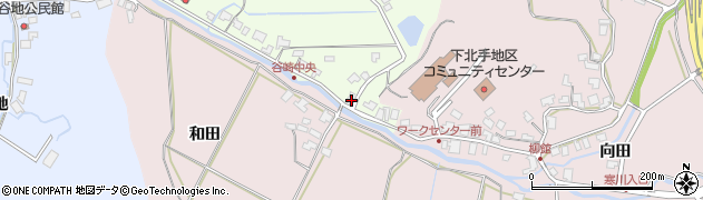 秋田県秋田市下北手松崎谷崎151周辺の地図