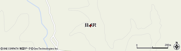 秋田県秋田市太平山谷貝ノ沢周辺の地図
