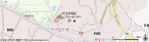 秋田県秋田市下北手柳館前田面周辺の地図