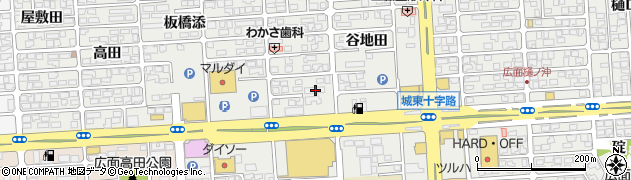 秋田県秋田市広面谷地田58周辺の地図