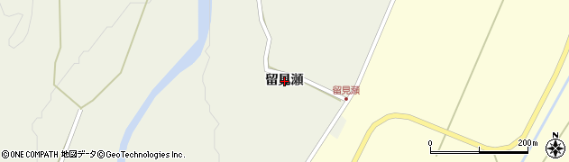 秋田県秋田市河辺三内（留見瀬）周辺の地図