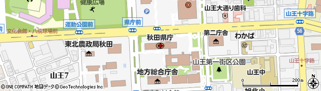 秋田県周辺の地図