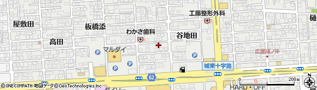 秋田県秋田市広面谷地田61周辺の地図