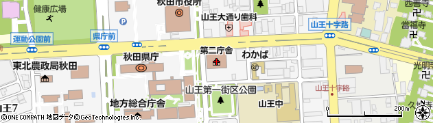 秋田県庁教育庁　生涯学習課・社会教育・読書推進班周辺の地図