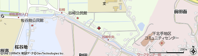 秋田県秋田市下北手松崎谷崎166周辺の地図