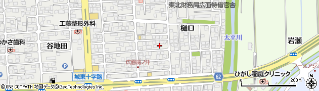 秋田県秋田市広面樋口周辺の地図
