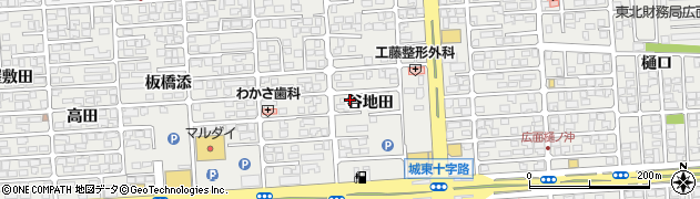 秋田県秋田市広面谷地田46周辺の地図