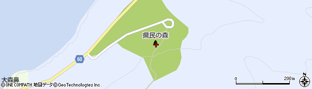 田沢湖周辺の地図
