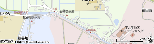 秋田県秋田市下北手松崎谷崎171周辺の地図