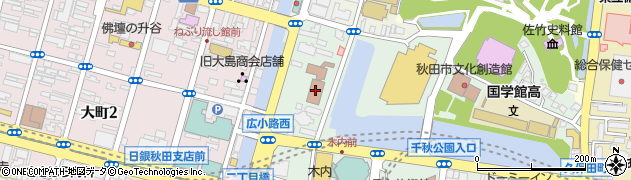 秋田中央警察署周辺の地図