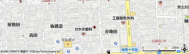 秋田県秋田市広面谷地田64周辺の地図
