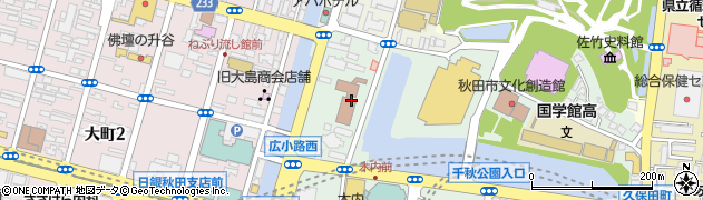 秋田中央警察署　秋田地区交通安全協会・中央支所周辺の地図