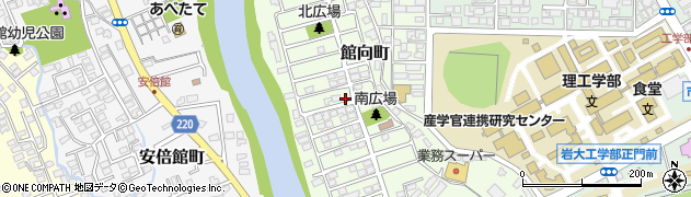 岩手県盛岡市館向町周辺の地図