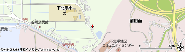 秋田県秋田市下北手松崎谷崎128周辺の地図