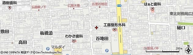 秋田県秋田市広面谷地田43周辺の地図