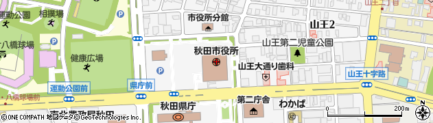 秋田県秋田市周辺の地図