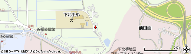 秋田県秋田市下北手松崎谷崎111周辺の地図