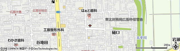 秋田県秋田市広面樋口105周辺の地図
