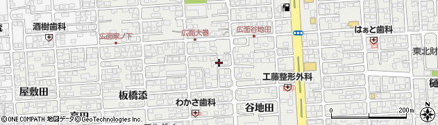秋田県秋田市広面谷地田68周辺の地図